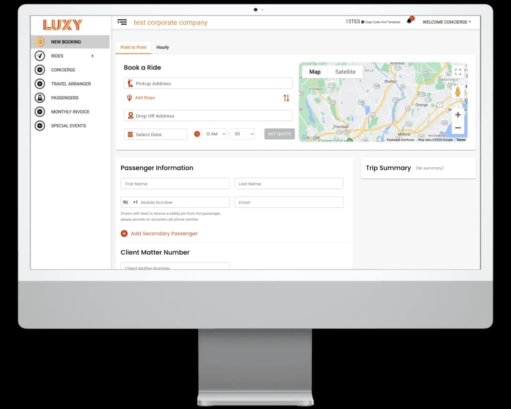 Book, manage, and review rides in one convenient place
