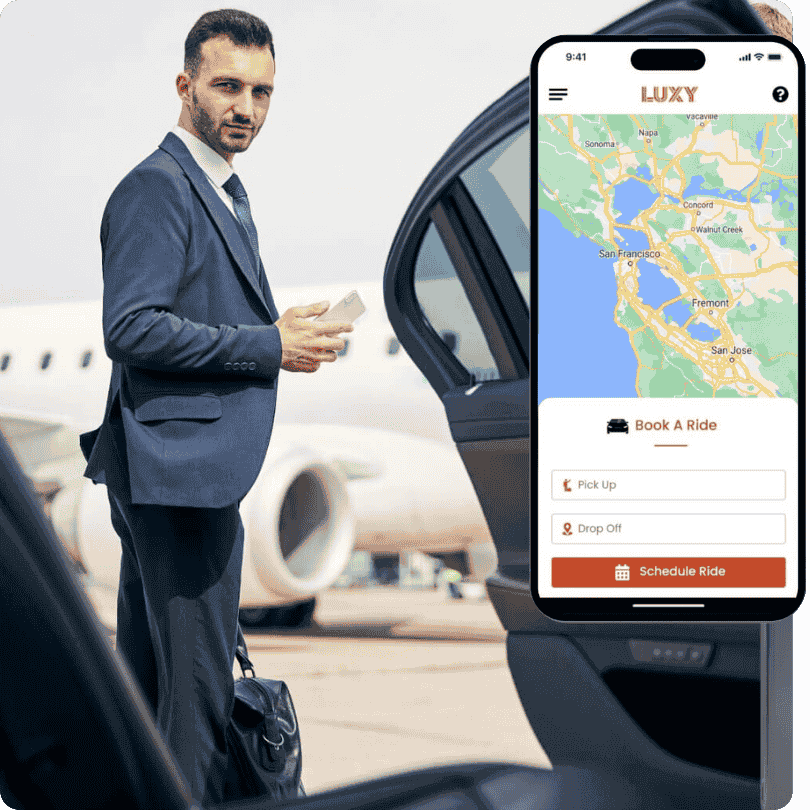 passenger getting into a vehicle